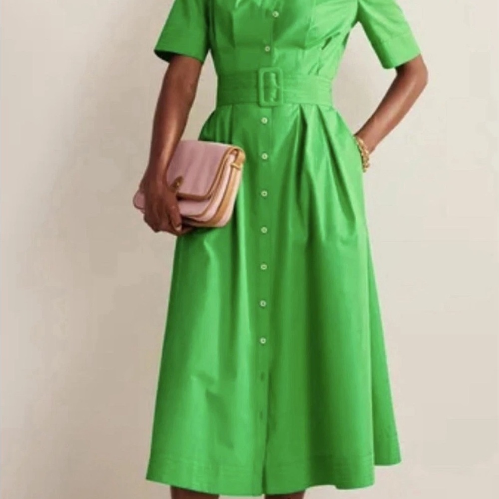 Boden Classic Pippa Blue Midi Shirt Dress